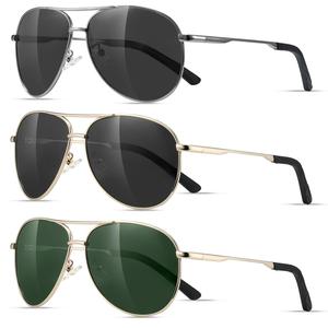 Eiuizah Polarized Aviator Sunglasses for Men Women, Classic Sun Glasses for Driving, Fishing, with UV Protection
