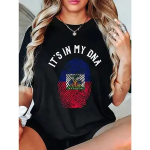 🎉 100% Cotton It's In My DNA Fingerprint |   Prideful Haitian Gift T-Shirt