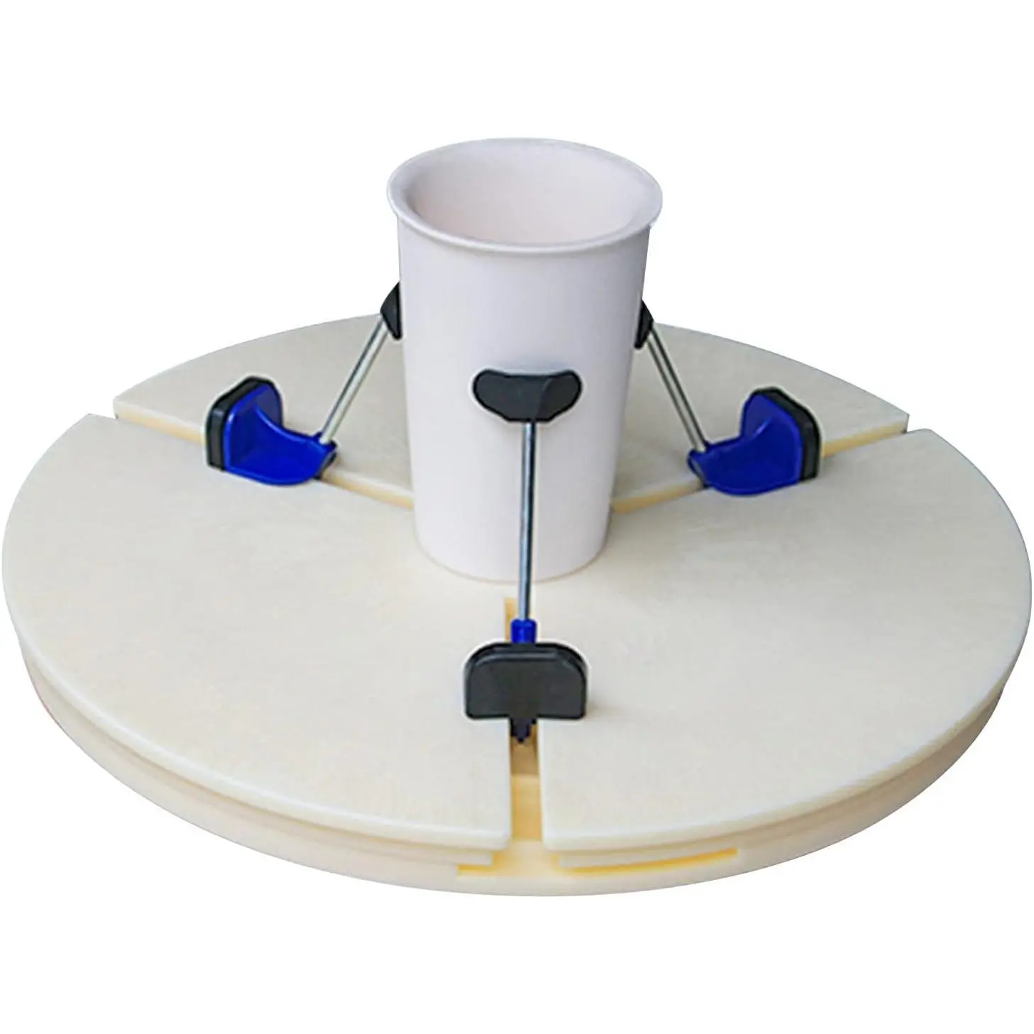 Portable Pottery Machine Turntable Clamp Ceramic Repair Tools Ceramic Trimming Tools for Ceramic Beginners Professionals, White Craft Diy Kit