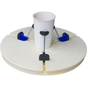 Portable Pottery Machine Turntable Clamp Ceramic Repair Tools Ceramic Trimming Tools for Ceramic Beginners Professionals, White Craft Diy Kit