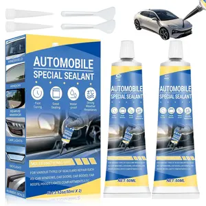 Window Sealant Black  Sealant Water-Repellent Durable Sturdy, High Temperature  Sealant Versatile Sealing Windscreen Sealant for  Headlights, Rubber Seals (Blue)