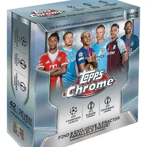 2025/26 Topps Chrome UEFA Club Compititions Soccer Mega Box