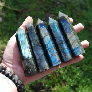 ONE Flashy Labradorite Crystal Tower Gemstone Specimens