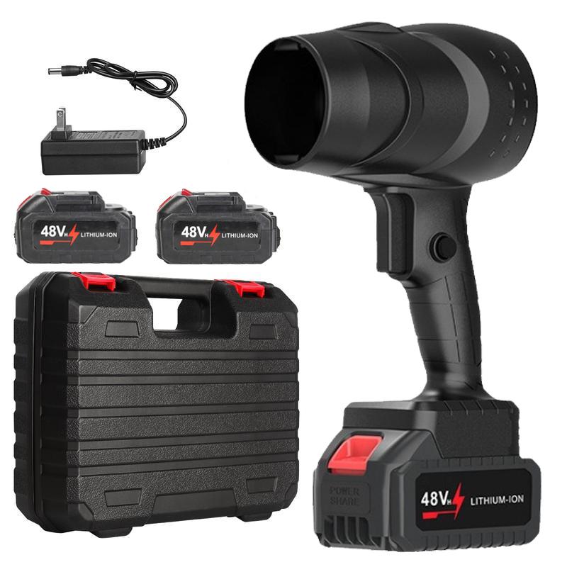 Turbo Jet Blower Cordless Super Power Air Duster Handheld Powerful Dryer for Car Dust Removal and Snow Removal Including Two Batteries