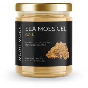 MDRN Moss Sea Moss Gel Gold | St. Lucia Premium Sea Moss | Antioxidants Nutritional Supplement