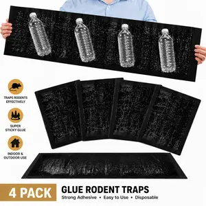 Everise ZERO ESCAPE! 4 Pack Heavy Duty Power Sticky Boards Glue Traps for Indoor Outdoor Home Garage