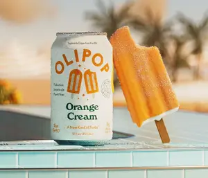 OLIPOP Orange Cream Prebiotic Soda – Low Sugar Creamy Citrus Drink (Pack of 12)