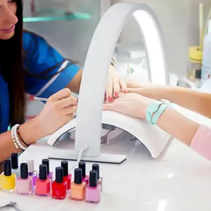 53cm Large Crescent Desk Lamp, USB Powered Adjustable Beauty Light, Ideal for Home Manicure, Stylish Practical Desktop Decoration