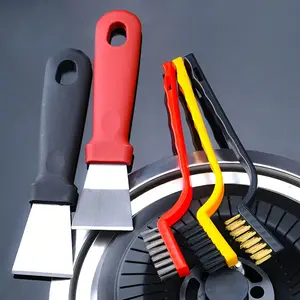 Kitchen Cleaning Tool Set, 5-7 Piece, Includes Shovel & Wire Brush, Ideal for Gas Stove, Pot, Sink, Heavy Oil Stain Removal, Household Cleaning Tool, Cleaner Remover, Cleaning Supplies