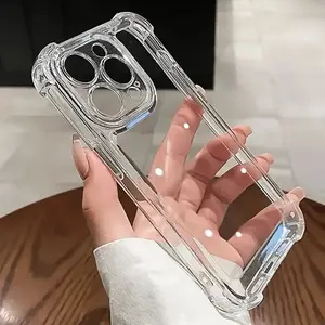 Clear Phone Case with Card Slot, Anti-drop Shockproof Protective Cover, Phone Accessories Compatible with iPhone 6 7 8 X XR XS 11 12 13 14 15 Pro Max, Casing