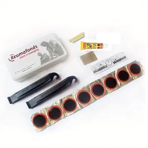 Bicycle Tire Repair Tool Set, Bicycle Repair Tools, 1 Set Rubber Tire Repair Patch & Glue & Tire Lever Tool, Multifunctional Emergency Tire Repair Kit, Toolkit