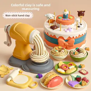 Kids Clay Dough Play Set - Non-Stick Noodle Maker & Cake Toy Kit | Safe for Toddlers
