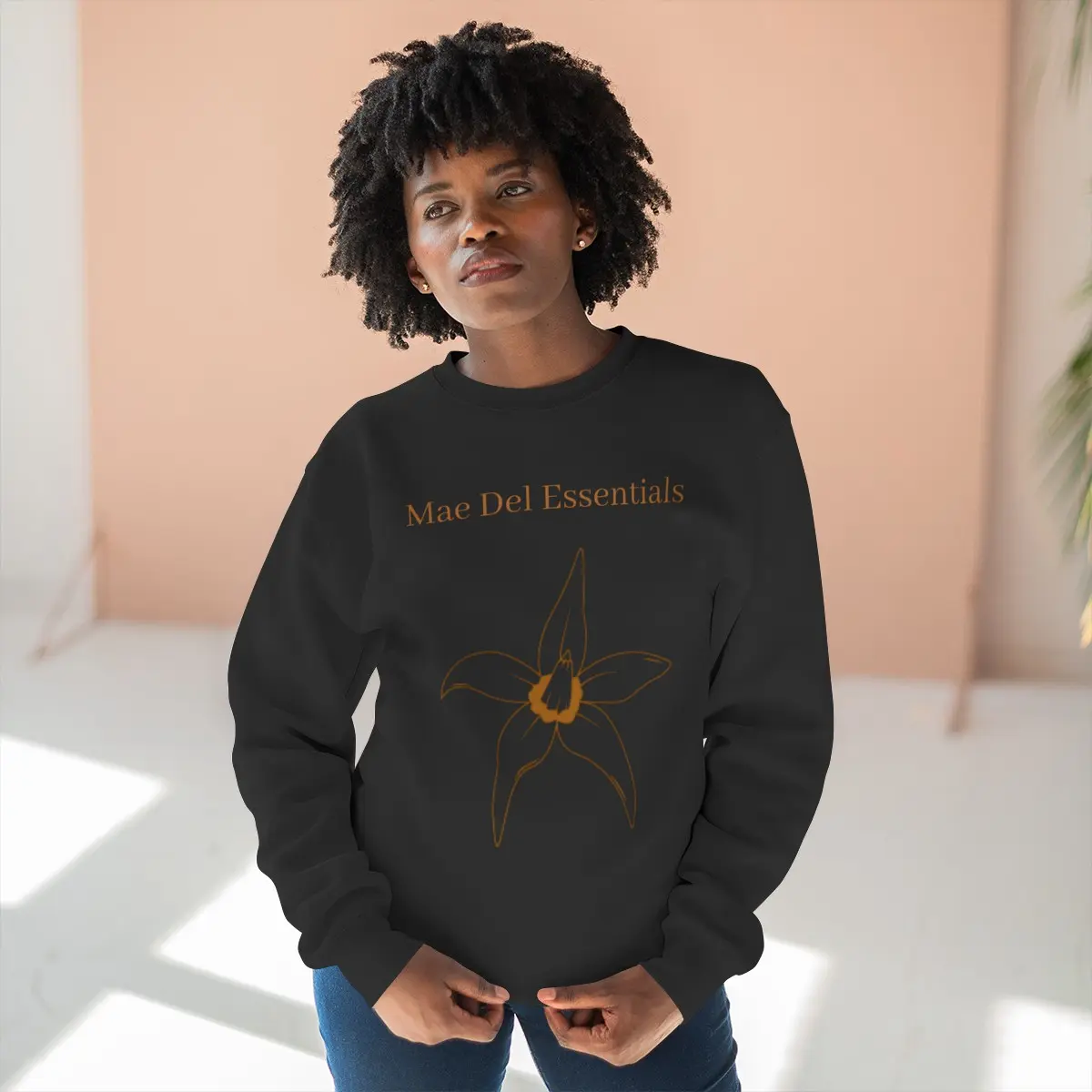 Mae Del  Essentials Sweetshirt- Unisex Premium Crewneck Sweatshirt