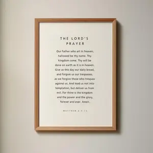 Matthew 6:9-13 Poster No Frame, The Lord's Prayer Print, The Lord's Prayer Wall Art, Bible Verse Decor, Scripture Print