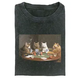 Retro Funny Vintage Graphic Tee, Fit Tshirt ,WACKY CAT T-SHIRT,Animal Shirt,Unisex Meme Cringe Funny Dumb Shirt,Gift For Men Women,Menswear Womenswear Streetwear Cotton Comfort122006 =