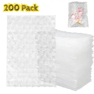 200 Pack Gift Packaging Bubble Bag, 4-inch X6-inch Buffer Packaging Bag, Double-layer Buffer Bag, Thick Shock Proof Foam Bag, Used for Moving, Gift Packaging, Mailing and Storage
