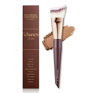 ECHANEW Professional Angled Stippling Contour Brush - Seamless Face Sculpting & Blending Tool, Lightweight Durable Handle for Cream & Powder