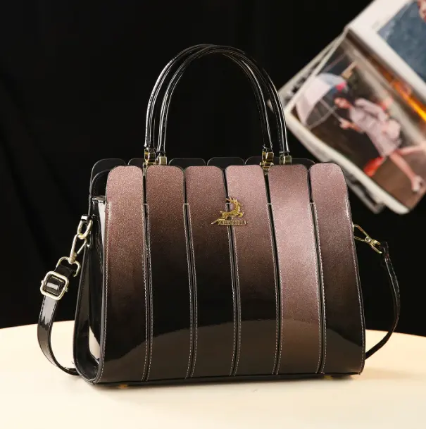A71-New elegant fashion sleek glossy handbag