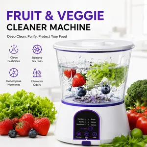 CONLILA Fruit and Vegetable Washing Machine, 3-Mode Electric Produce Purifier with Electrolytic Water Tech, BPA-Free Cleaner for Fruits, Veggies, Meat