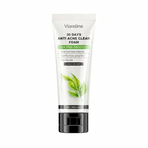 VIARELINE Clean Foam, Tea Tree & Salicylic Face Wash, Deep Pore Cleansing & Oil Control, Moisturizing No Tightness, Gentle for Sensitive Skin, Daily Clear & Smooth