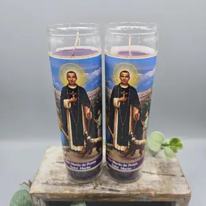 Saint Martin Candles Prayer Veladoras de San Martin de Porres with Written Prayer for Spiritual Guidance and Blessings