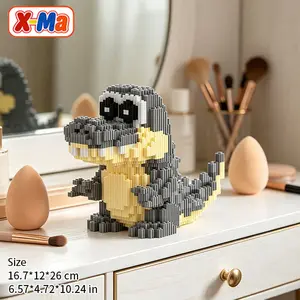 Cute Crocodile Building Blocks Set - Kawaii Dinosaur Micro Brick Animal DIY Toy Gift for Kids Home Decor