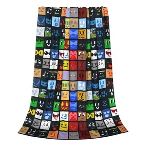 Bee Swarm Simulator Game Fuzzy Flannel Blanket, Soft Warm Lightweight Throw Blanket, Cozy Plush Blanket for Bed Sofa Home Office Car, Cute Home Decoration, Ideal Holiday Gift for Family & Friends