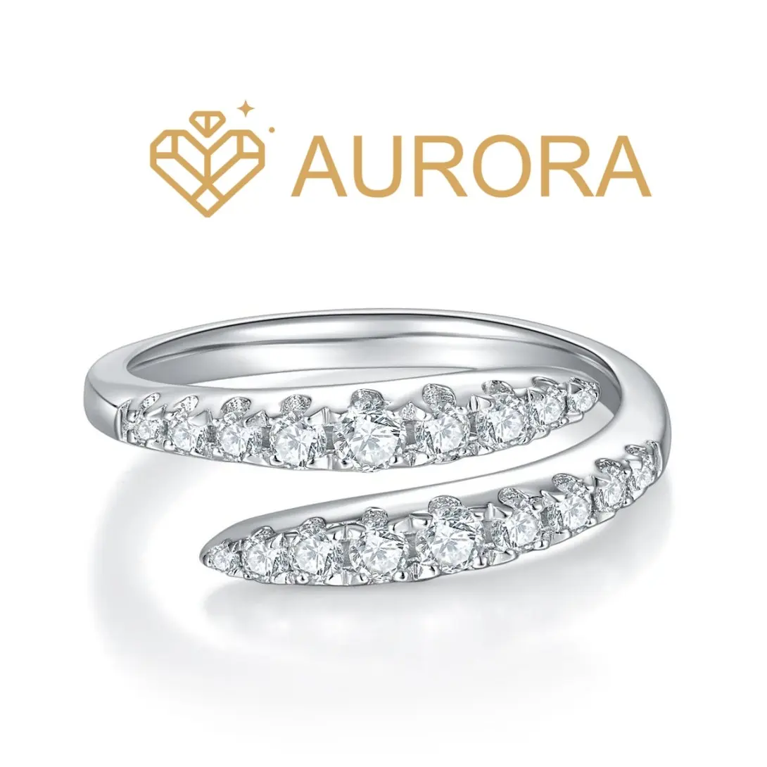 【#59 Vortex】Moissanite Stackable band ring enhancer ring with 925 Sterling Silver Synthetic Moissanite Engagement Wedding Rings Engagement Wedding Bands