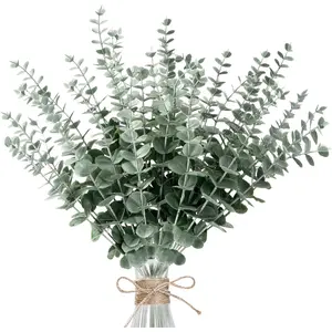 Artificial Eucalyptus Leaves, 36pcs/set Faux Eucalyptus Leaves Stems, Decorative Leaf Branches for Home Office, Flowers Bouquet Decoration, Outdoor Faux Plants