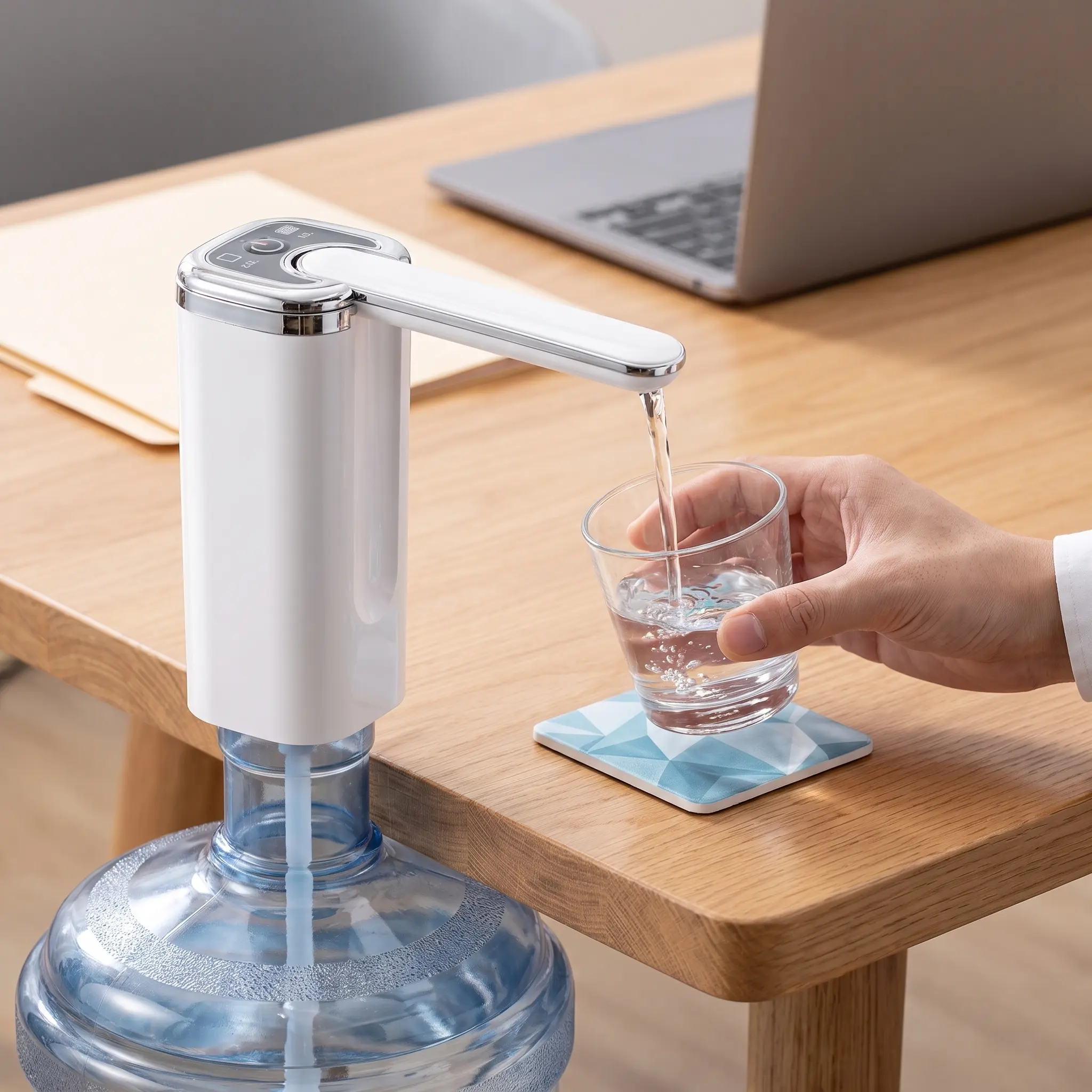 Retractable Spout Electric Water Dispenser, USB Rechargeable Automatic Water Bottle Pump, Portable Foldable Electric Drinking Water Pump