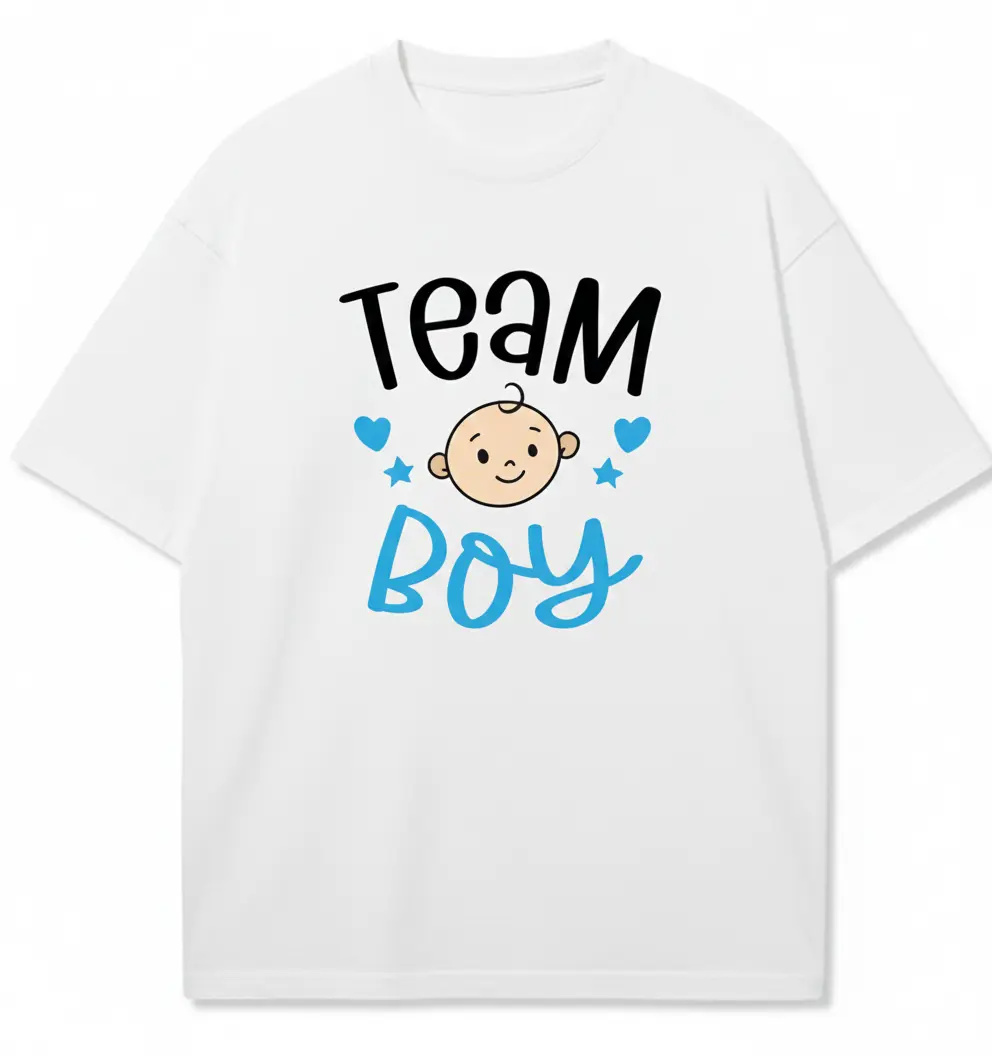 Gender Reveal Shirts Camisetas Team Boy Team Girl para Baby Shower Fiesta Revelación de Bebé T Shirts Unisex 100% Percent Soft Cotton Classic Fit Camisetas para Mamá y Papá Gender Reveal Party Outfit Pink Blue Baby Announcement Gift Idea