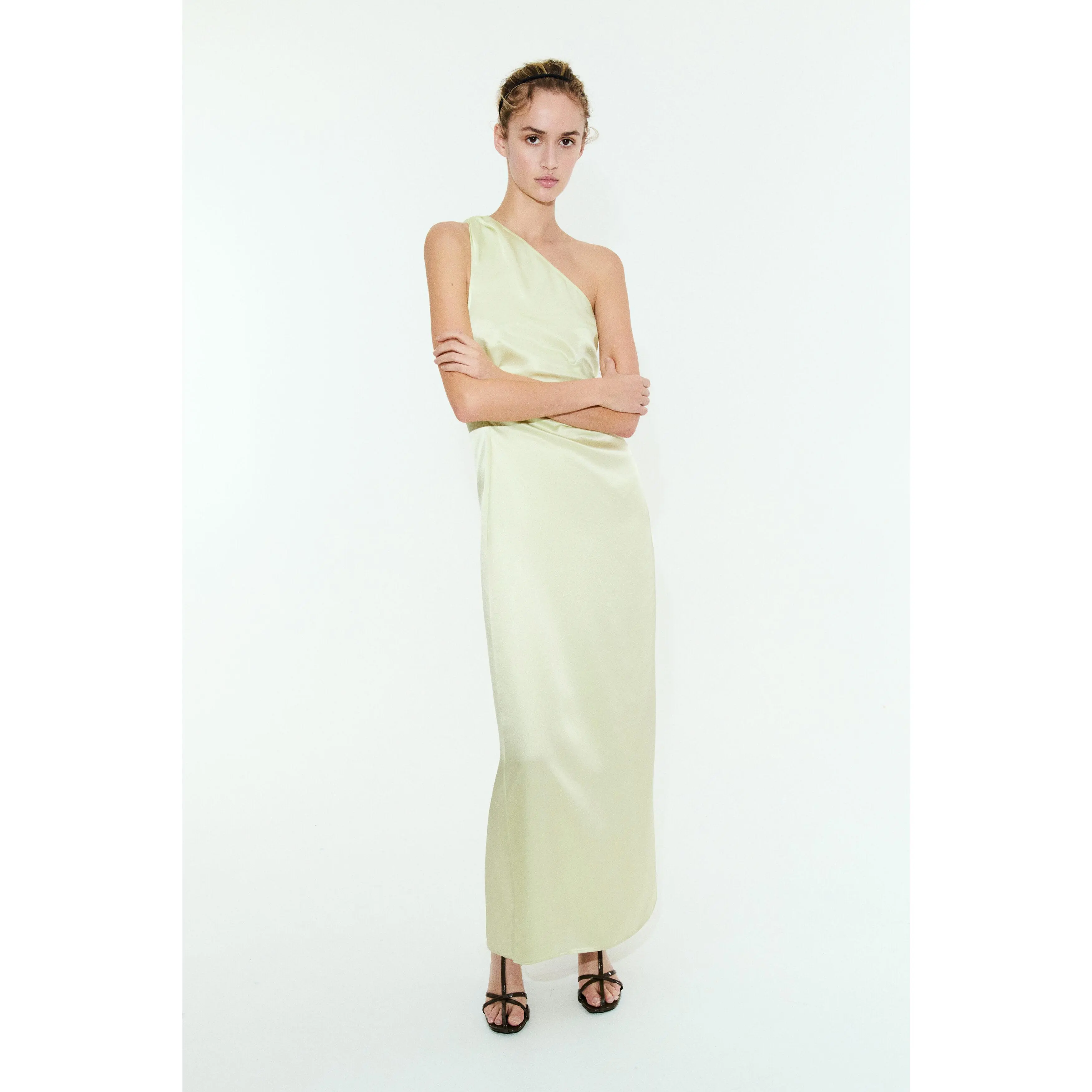 H&M One-shoulder viscose dress