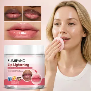 SUMIFANG Lip Brightening Treatment Pads (100 Count) | Collagen Peptides + Vitamin C + Salicylic Acid: Rapidly Brightens Lip Tone & Combats Dullness | Gentle, Non-Irritating Wipe-On Application; Softens Dead Skin & Smooths Lip Lines | Ideal for Smokers and