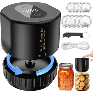 USB Electric Jar Vacuum Sealer Kit, 1 Set Sealing Machine with Led Screen, Jar Sealing Tool with 10 Jar Lids & Lid Opener, Summer Gift, Kitchen Accessories Fine Steel Eyebrow and Eyelash Brush Set Portable Compact Diamond Art  hollywood makeup
