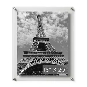16x20" Photo Floating Acrylic Clear Picture Frame (Frame Size 19x23")