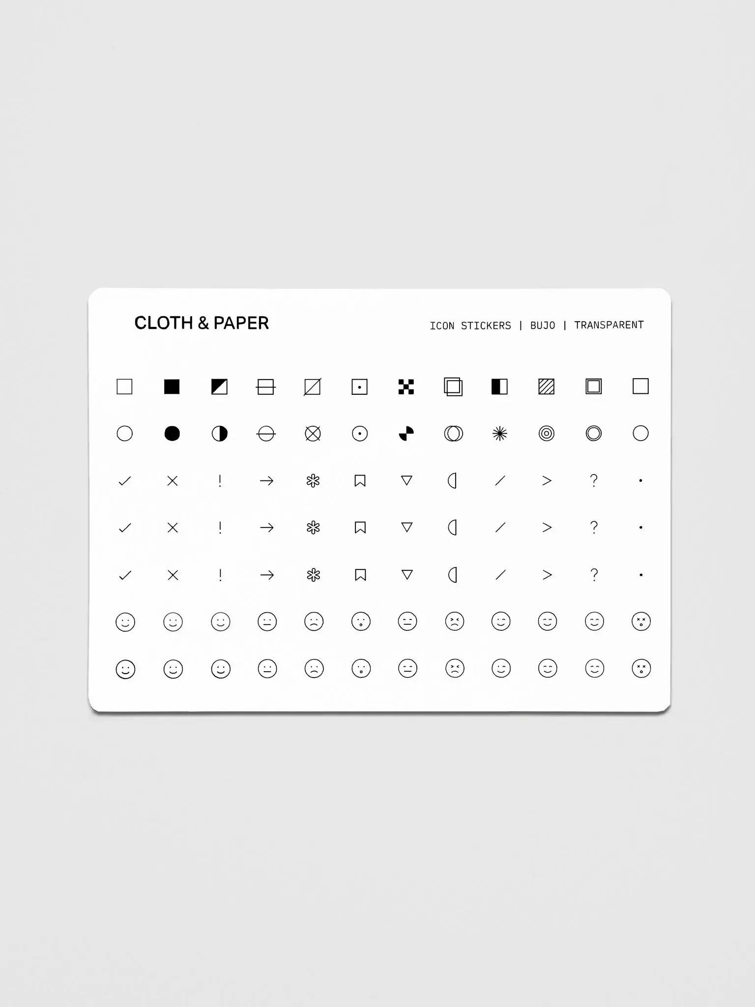 Icon Stickers | Bujo