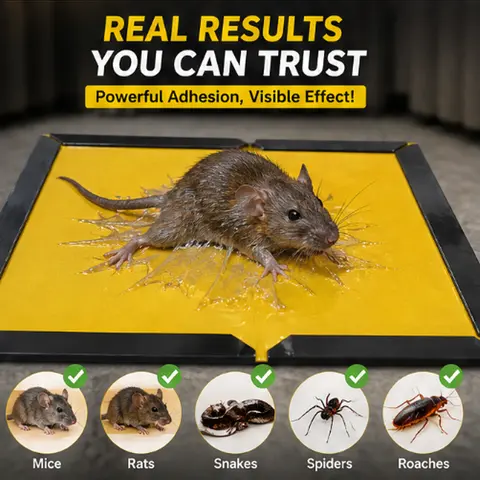 Sulguy 5-Pack Extra-Strong Large Rat & Mouse Glue Traps, 8.3"x12" Extra-Large Size, Easy to Set Up, Suitable for Both Indoors/Outdoors, Residential Pest Control Supplies