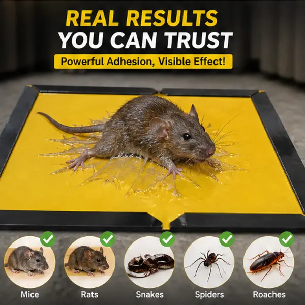 Sulguy 5-Pack Extra-Strong Large Rat & Mouse Glue Traps, 8.3"x12" Extra-Large Size, Easy to Set Up, Suitable for Both Indoors/Outdoors, Residential Pest Control Supplies