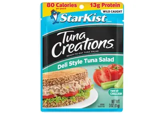Tuna Creations Deli Style Tuna Salad Pouch (3 oz - 1 Pack) Wild Caught, High Protein Shelf Stable Seafood, Gluten Free, Soy Free, No Draining, Ready to Eat for Salads and Sandwiches
