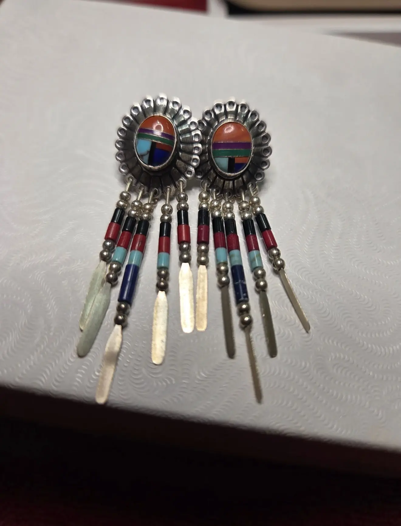 Native Inlay Dangles - Earrings