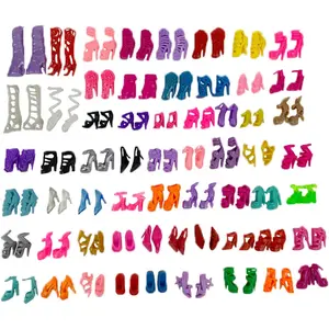 55 Pairs Fashion Doll Shoes for 11.5" Doll 1/6 Replacement Different Assorted Colors High Heel Shoes Boots Flat Shoes Set for 11.5 inch Girl Doll