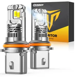 FAHREN New Upgraded 9007 Light Bulbs 53000LM 1000% Ultra Brighter, Real 1:1 Size with Cooling Fan HB5 9007 Light Bulbs, 6500K Cool White IP68 Fog Light, Non-Polarity Easy Install, Pack of 2