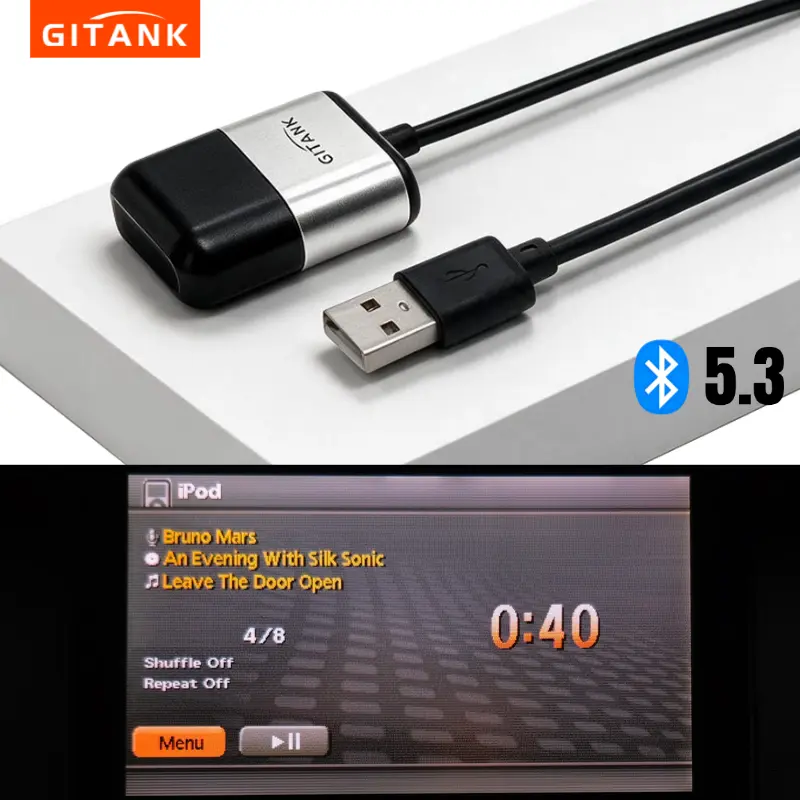 Bluetooth 5.3 USB Car Adapter for Infiniti Models (G37, M37, Q70, EX, FX35, JX, FX, QX50, QX60, QX80, M) & NMC Patrol, Qashqai, Murano