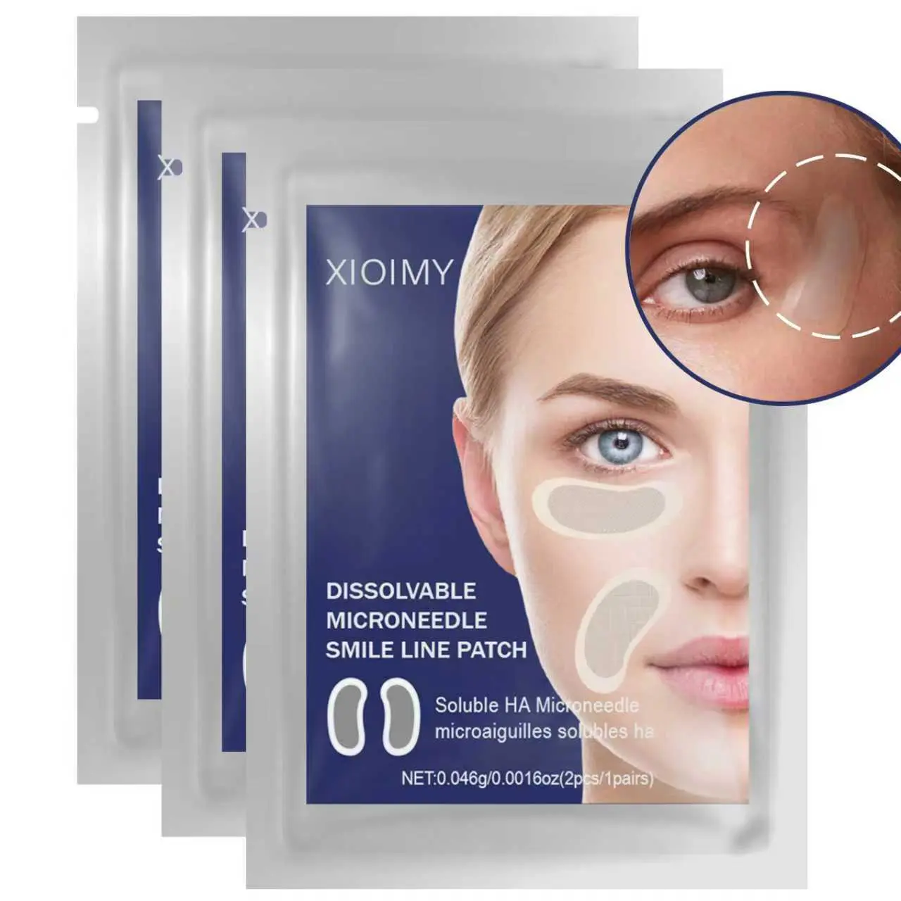 6pcs Dissolvable Micro Needle Eye Masks, Contains Hyaluronic Acid, Vitamin A, Retinol, Collagen, Hydrating, Moisturizing & Firming, for Eyes, Face, Nose, Eye Patch, Microneedling Eye Patch, Under Eye Patch Eye Mask Treatment