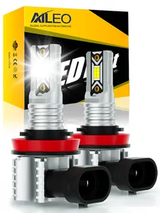 AILEO 2Pcs H8/H9/H11/H16(JP) Led Lights 18000Lm 70W CSP High Lumen Headlight Bulb For Car 6000K Fanless High Quality White Day Running Automobile Lamp Plug&Play Led Headlight Bulbs Led Headlamps Bulbs