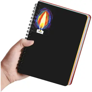 5" x 7" Premium Colored Paper Sketchbook, Spiral Bound Art Journal Sketchbook, 92 Sheets 80 GSM Acid-Free Construction Paper,Mixed Media Sketch Pad for Drawing Coloring Sketching.12 Assorted Colors