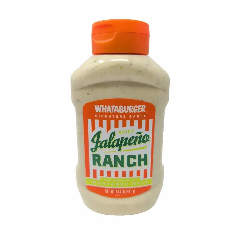 Whataburger Spicy Jalapeno Ranch Signature Sauce 14.5 Ounce Plastic Bottle