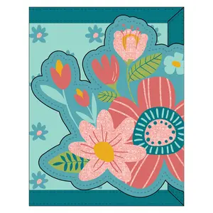 Stephen Joseph Kids' Tri-Fold Wallet: Turquoise Floral