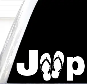 Jeep Flip Flops Decal, Don't Follow Me You Won't Make It Decal, Jeep Decals, Jeep Stickers, Jeep Peeing On Toyota Decal, Rubicon Decal, Wrangler Decal, 4x4 Jeep Decal, Jeep Heartbeat Decal, Jeep Rubber Duck, Jeep Wave Sticker