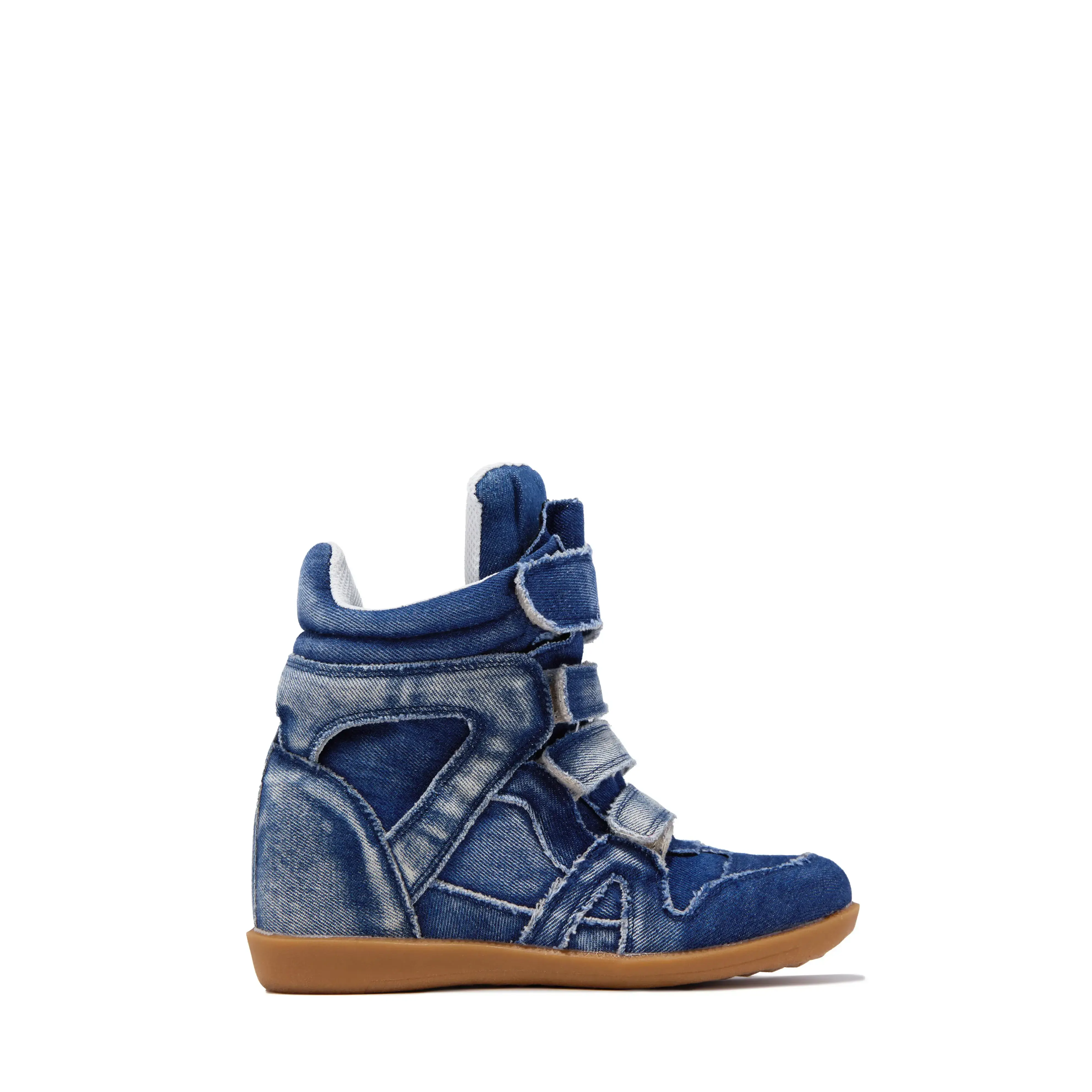 Gigi Wedge Sneakers - Denim